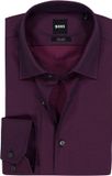 Hugo Boss BOSS Joe regular fit overhemd - structuur - bordeauxrood - Strijkvriendelijk - Boordmaat: 40 (EU maat: M)