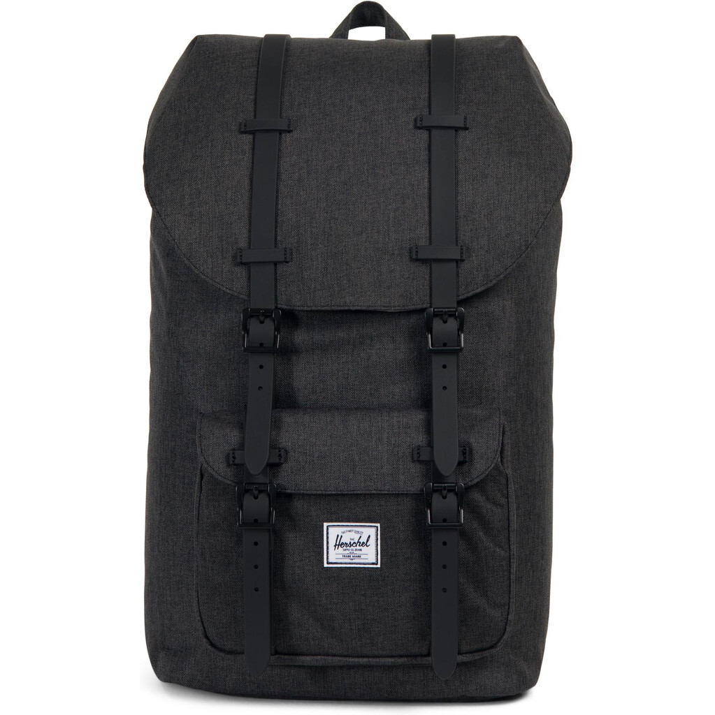 Herschel Little America Black Crosshatch/Black Rubber