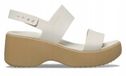Crocs Dames Brooklyn Sky Sandaal hak, Frappé/Cashew, 8 UK, Frappé Cashewnoten, 41/42 EU