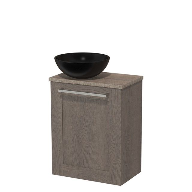 Maxaro Modulo Toiletmeubel met Waskom 41 cm - Donkerbruin Eiken