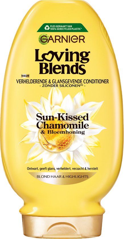 Garnier Loving Blends - Verhelderende & Glansgevende Conditioner - Sun-Kissed Chamomile & Bloemenhoning - Blond Haar & Highlights - Kamille - 250 ml