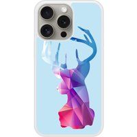 Hert Hipster Siliconen hoesje compatibel met iPhone 15 Pro Blauw