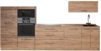 Vicco Complete keukeneenheid Fame-Line, Goudkleurig Eiken/Goudkleurig Eiken, 340 cm zonder werkblad