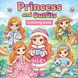 Princess and Outfits: Coloring Book
