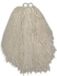 Merkloos Rubies Nederland b.v. Cheerball/pompom met ringgreep - wit - 23 cm - voor kinderen - Cheerleader verkleed accessoires