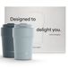 LARS NYSØM Thermo Koffie Mok to go Geschenkset - 2 x 380ml Thermo Mokken voor Koffie to go & Thee - Stone Blue/Sky Blue