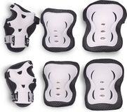 Apollo Beschermingsset voor kinderen, knie-, elleboog- en polsbeschermers, S, Zwart/Wit
