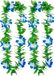 Boland Hawaii krans/slinger - 2x - Tropische kleuren mix groen/blauw - Bloemen hals slingers