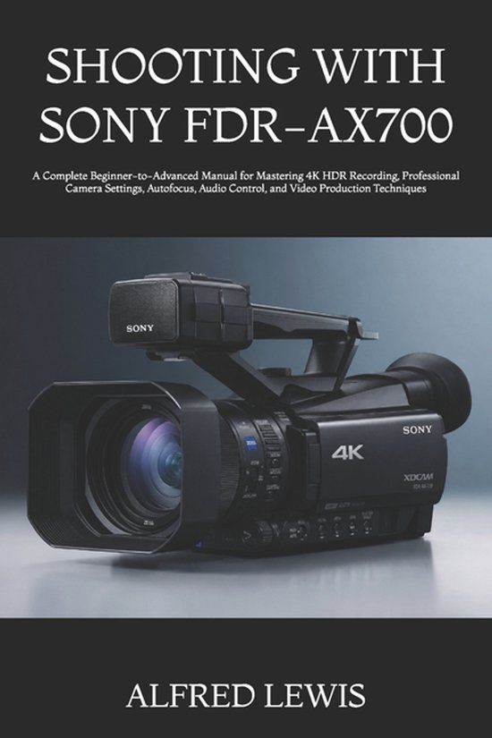 SHOOTING Sony Shooting with Sony Fdr-Ax700: A Complete Beginner-to-Advanced Manual for Mastering 4K HDR Recording, Professional Camera Settings, Autofocus, Audio Control, and Video Production Techniques