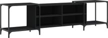 vidaXL Tv-meubel 203x37x50 cm bewerkt hout zwart