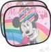 Tataway Paar zijschermen Minnie roze autozonnescherm 44x35cm - Zijzonbescherming met officiële Disney-afbeeldingen | Autoaccessoire voor meisjes