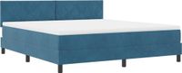 vidaXL LED Boxspringbed Donkerblauw 180 x 200 cm Fluweel