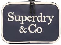 Superdry & Co Superdry Outdoor Toilettas Zwart Leer Unisex Eclipse Navy / Off White