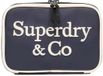 Superdry & Co Superdry Outdoor Toilettas Zwart Leer Unisex Eclipse Navy / Off White