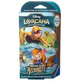 Ravensburger - Disney Lorcana TCG: Mare di Azzurrite, Starter Deck Smaragd & Saffier 60 kaarten, verzamelkaarten, spel voor volwassenen en kinderen, Italiaanse editie