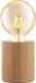 EGLO Turialdo Lampe de table - E27 - 10 cm - Brun - Bois FSC