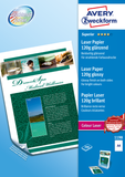 Avery Papier photo laser couleur Premium 120 g/m² Blanc
