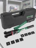 Merkloos / Sans marque Wan GmbH Hydraulisch Krimpgereedschap - Batterijkabel Krimper - Veilige Verbindingen Maken - 12 Ton Krimpkracht - 8AWG-4/0AWG - Groen
