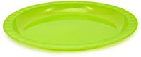 GIO'STYLE dinerbord van voedselveilig plastic | Ø 25,5 cm | Groen | Gemaakt in Italië | Perfect voor feestjes, picknicks en kamperen | Trippy lijn