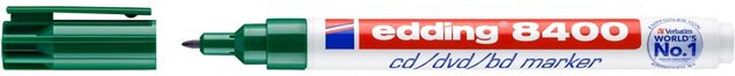 edding 8400 CD/DVD/BD marker - groen - 10 stiften - ronde, fijne punt 0,5-1 mm