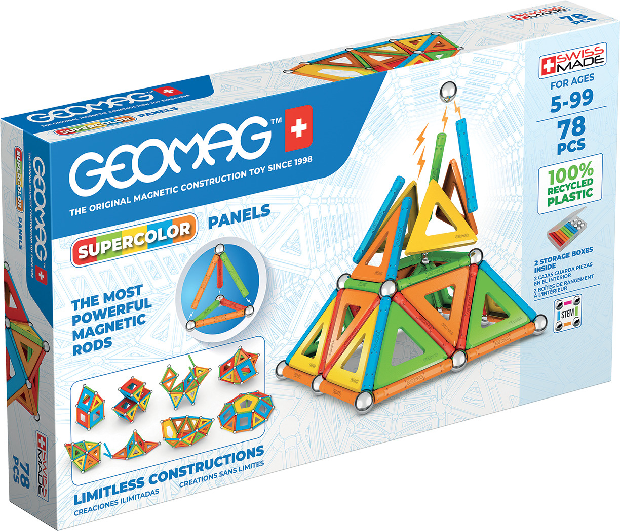Geomag Geomag Super Color Recycled 78 pcs