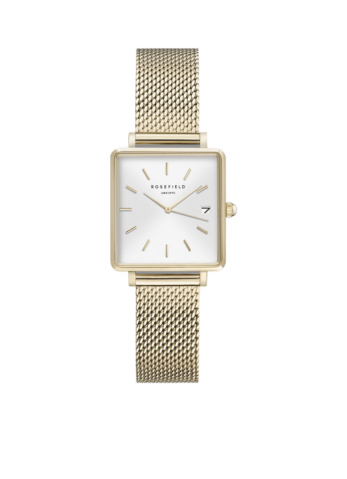 ROSEFIELD The Boxy Xs Dames Horloge - Goud Ø22 X 24mm - QMWMG-Q039