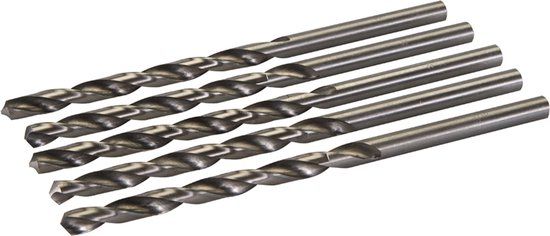 Silverline Lange Metaalboor Rolgewalst HSS-R - 8 x 165 mm - 5 stuks