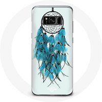 Maniacase Hoesjes voor Samsung Galaxy S8 Dream Catcher in blauw met witte achtergrond