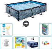 EXIT Toys EXIT Rechthoekig Stone Frame Zwembad - 300 x 200 x 65 cm