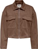 Only Jas Onlstina Faux Suede Jacket Pnt 15351260 Soft Silt /w Contrast Dames Maat - M