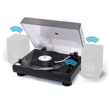 Reloop RT-1 BT draaitafel met riemaandrijving voor DJ en HiFi toepassingen, Bluetooth uitgang voor draadloze verbinding met Bluetooth speakers, Voorgemonteerd Ortofon magnetisch cartridge systeem