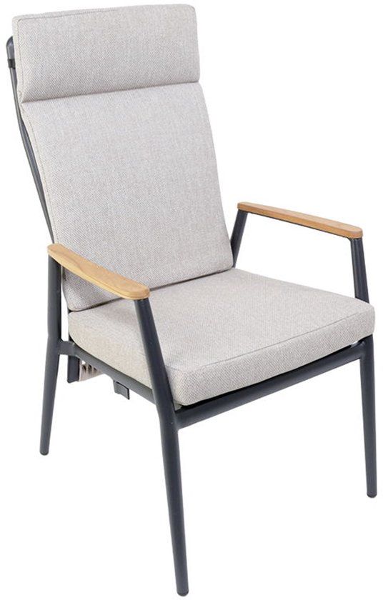 Oosterik Home Lakeshore verstelbare dining stoel midnight grey sunny creme