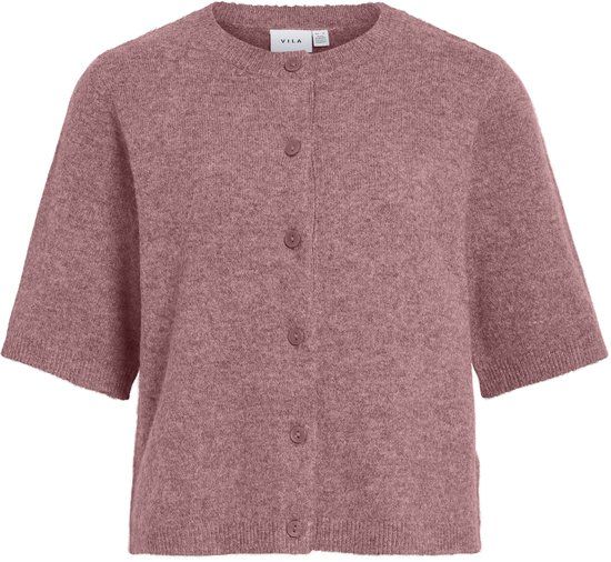 Vila Vest Viliga 2/4 O-neck Knit Cardigan - Nostalgia Rose/melange
