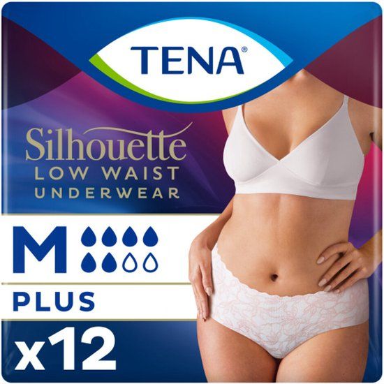 TENA Silhouette Plus M 2x12 lage taille wit