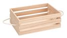 GLOREX 6 1682 117 houten kist met koordhandgreep 24x16x8,5 cm, blauwe klokkenboom, natuur