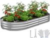 VEVOR Jardinière surélevée, métal, 240x120x30 cm, Argent