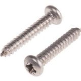 Rs Pro - Vis Autotaraudeuse N°8 X 25mm, Tête Cylindrique, En Acier Inoxydable ( Prix Pour Boîte De 100 )