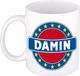 Bellatio Decorations - Damin voornaam - koffiemok - beker - wit/blauw - 300 ml