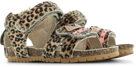 Shoesme Panterprint Sandaal Kinderen Vrouwen Leopard Pink Maat 21 Leer Klittenband