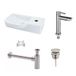 Badkamerplanet Fonteinset Bee Keramiek Wit 40x22x12cm - Kraangat Links