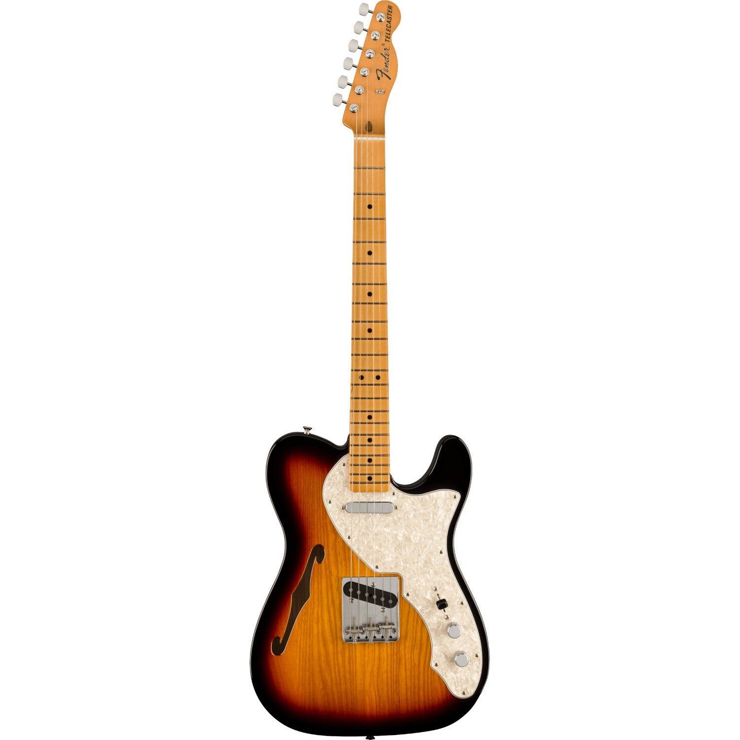Fender Vintera II 60s Telecaster Thinline MN 3-Color Sunburst Electric Guitar with Gig Bag