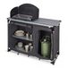 TRVLMORE Campingkeuken - Campingkast - Werkblad met Uitneembare Wasbak - 70KG Draagvermogen - 48x120x83CM - Windscherm - Grijs