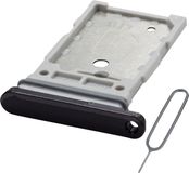 MMOBIEL Dual Simkaart Houder Geschikt voor Samsung Galaxy S23 / S23 Plus – Sim Tray - Dubbele Simkaarthouder Vervanging – Sim Card Tray - Incl. Sim Pin en Waterdichte Rubberen Ring - Zwart