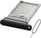 MMOBIEL Dual Simkaart Houder Geschikt voor Samsung Galaxy S23 / S23 Plus – Sim Tray - Dubbele Simkaarthouder Vervanging – Sim Card Tray - Incl. Sim Pin en Waterdichte Rubberen Ring - Zwart