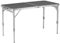 Brunner Flatpack 4 Campingtafel 120 x 60 cm Aluminium Frame Verstelbare Hoogte Grijs