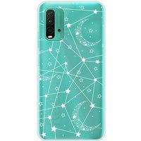 Xiaomi Redmi 9T Lignes etoilees bedrukt siliconen hoesje