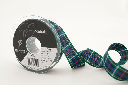 Berisfords 7622 Traditionele band in rozenschotpatroon, 25 m x 25 mm