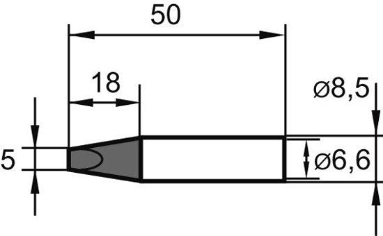 Ersa Soldeerstift beitelvormig 5,0mm SB nr.0832VDLF