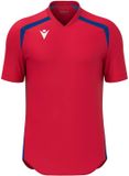 Macron Jersey Wyrm Rouge/Bleu Royal Polyester Manches Courtes Rayé M