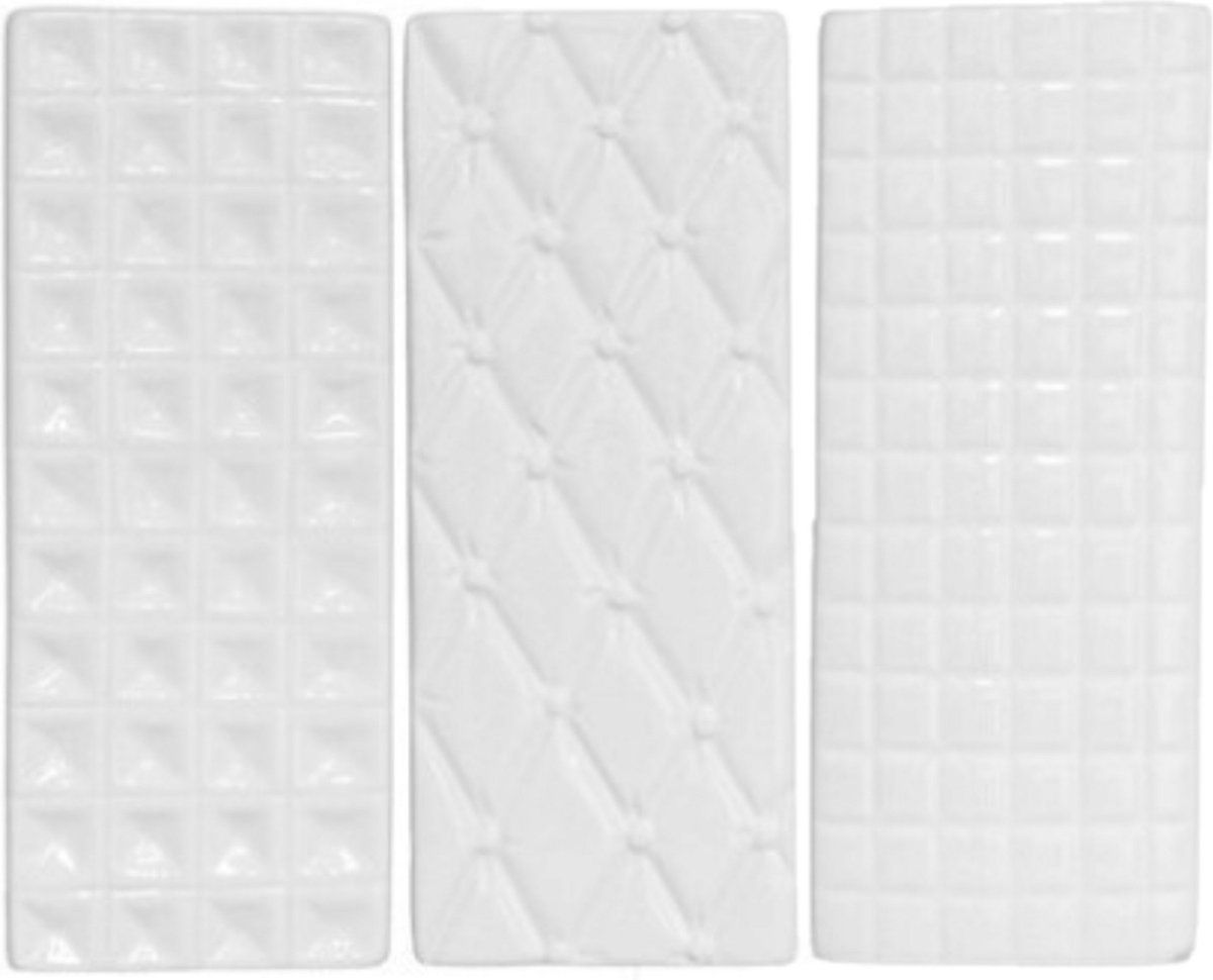 Gerim Luchtbevochtigers/waterverdampers radiator - 8x stuks - wit - aardewerk - L8 x H20 cm